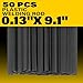 Allturn 50 pcs Black Plastic Welding Rods for Repairing Plastic Bumpers,Kayaks,TPO TEO PP, 9.1