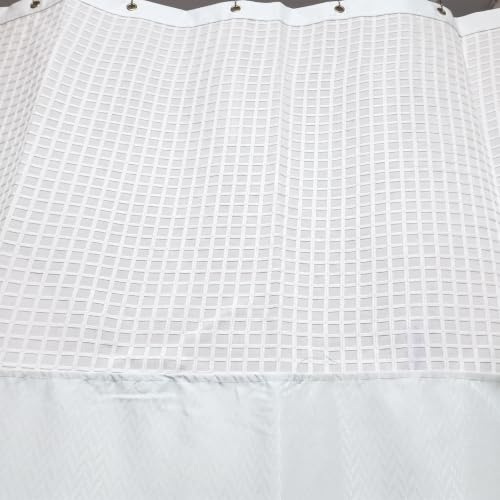 Image of RJO Hospital Curtains White Zigzag W-4 x L-7 FT
