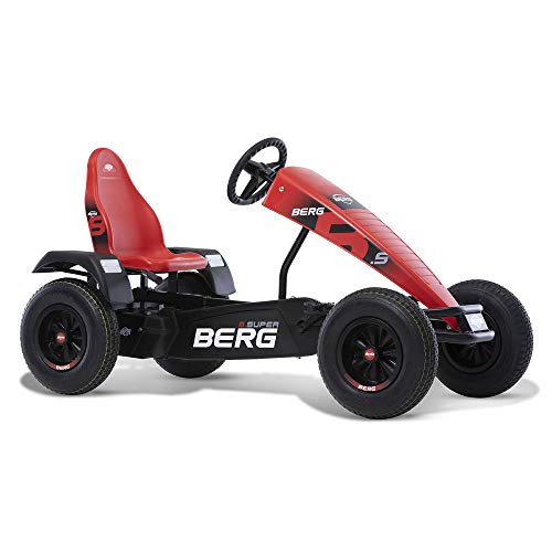 BERG E-Gokart mit XXL-frame Extra Sport Red | Kinderfahrzeug, Tretauto mit verstellbarer Sitz, Mit Freilauf, Elektrisch, Kinderspielzeug geeignet für Kinder im Alter ab 5 Jahren