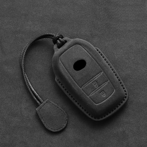 Funda de cuero para llave con llavero resistente y gamuza suave para Land Cruiser