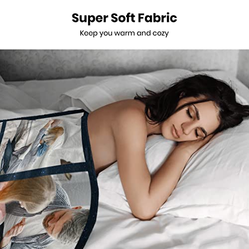 Youltar Custom Blanket With Text Picture Collage Customized Throw Blankets, Birthday Anniversary Wedding Personalized Halloween Christmas Couples Gifts For Boyfriend Girlfriend Photo 8 30"×40" #TOP4