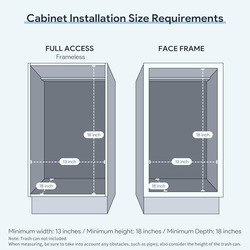Tanamu Pull Out Trash Can Under Cabinet，Under Sink Slide Out Garbage for Kitchen，Requires 13" W X 18" D Minimum Cabinets，Not Included Can，Chrome Adjustable for 7-10 Gal Can by Tanamu - Image 5
