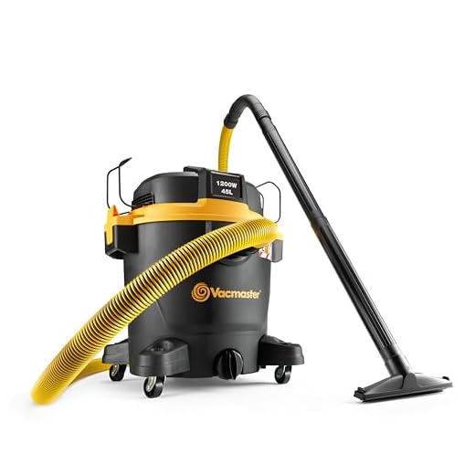 Vacmaster Wet & Dry Vacuum Cleaner, 45 litre. L Class Dust Extractor with 1200W Bypass Motor, Impact Resistant Tank and HEPA 13 Filtration. VJH1245PF-01L