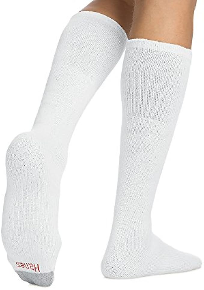 Hanes Men's Over-the-Calf Tube Socks,White,1 Pack (12 Pairs) 10-13