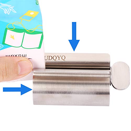 Toothpaste Squeezer - Metal Tube Squeezer Stainless Steel Tube Wringer Udqyq Toothpaste Seat Holder Stand (Silver) #TOP4