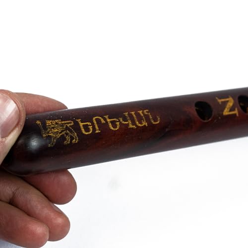 Armenian Duduk SPECIAL EDITION - YEREVAN birthday - handmade from ARMENIA with Playing Instruction - Oboe flute Balaban Woodwind Instrument Apricot Wood - Gift National case