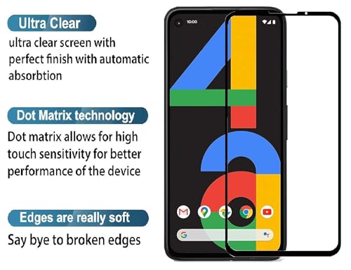 Image of HD Tempered Glass Screen Protector Compatible For Google Pixel 4A With Edge To Edge Coverage And Easy Installation Kit