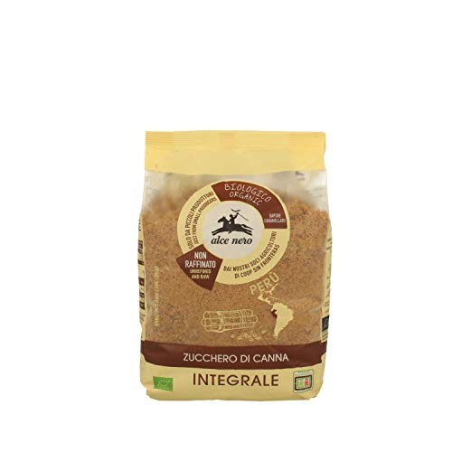 4 X 500GR ZUCCHERO BIOLOGICO ALCE NERO - INTEGRALE - CANNA- CANNA DEMERARA- CHIARO -...