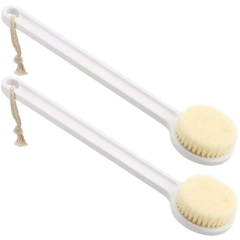 2Pack Soft Bristle Body Brush – Long Handle Shower Back Scrubber for Men, Women & Elderly, Gentle Exfoliation & Massage, Improves Circulation, Reaches Every Part of Back, Spa-Quality Skin Care at Home-image-16