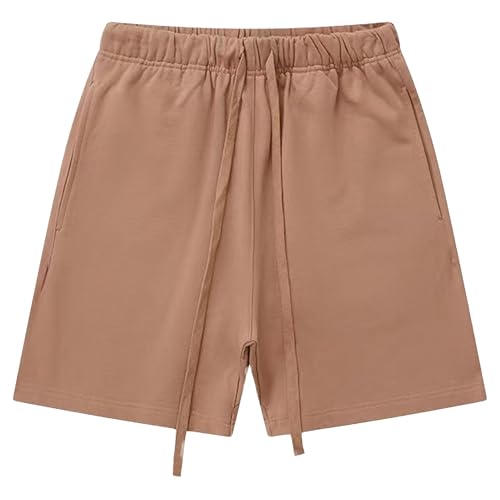 Short en tricot de coton de qualité supérieure pour homme, coupe décontractée 22,9 cm durable