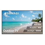 Helios 65” Outdoor TV - Anti-Glare, IP65 Water, Dust Resistant Television with 1000-Nit Brightness for Direct Sun All Weather Viewing - Weatherproof 4K UHD Smart TV for Patio and Outside