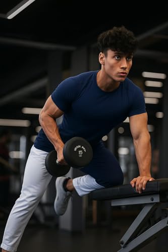 Image of Men's Gym T-Shirt, Dra-fit, Regular Fit, Round Neck, Short Sleeve, Black