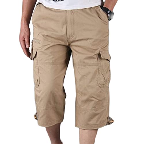 Pantalon Court Multi-Poches pour Homme short cargo grande taille coupe ample décontracté