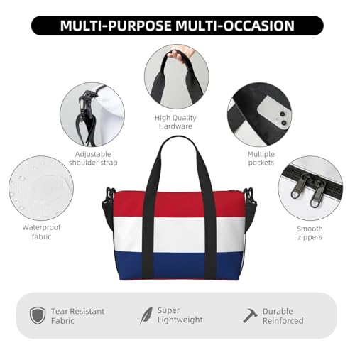 Travel Duffle Bag Weekender Bag Carry On Tote Bag Sport Gym Bag for Women Men Dutch flag Print4