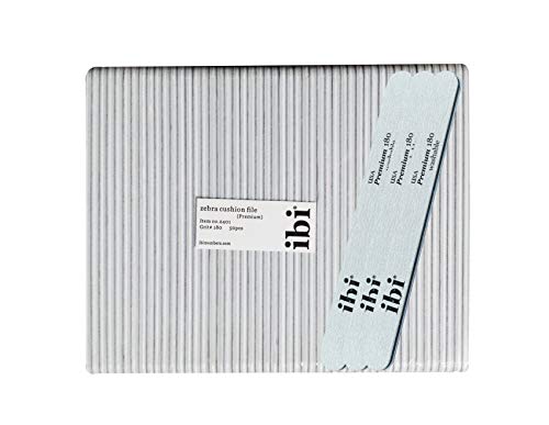 IBI 180 Premium Cushion File | Grit 180/180 | Washable Nail File (50PCS)