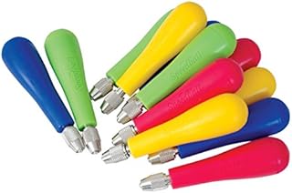Speedball Adjustable Linoleum Cutter Handles, Assorted Colors, Pack of 12