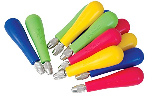 Speedball Adjustable Linoleum Cutter Handles, Assorted Colors, Pack of 12 Speedball Adjustable Linoleum Cutter Handles, Assorted Colors, Pack of 12