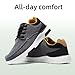 Men's Orthopedic Walking Shoes for Plantar Fasciitis: Comfortable Arch Support Fashion Sneakers for Flat Feet, Flexing Casual Shoes with Cushion Sole for Daily Wearing, Camp Black Size 12