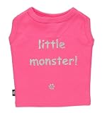 100% algodón. Unbekannt K9 de Perros Camiseta con inscripción de Little Monster en Lata de Regalo TAMAÑO XL Rosa
