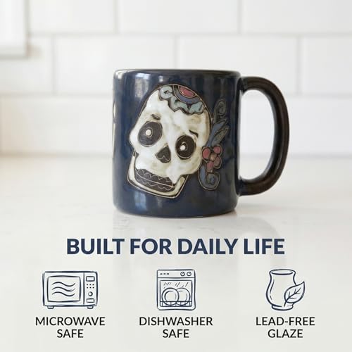 Taza artesanal Calavera Azúcar 16oz miniatura 4