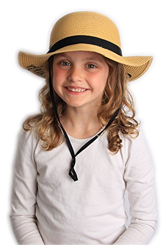 Funky Junque Girls Sun Hat Bold Cursive Embroidered Adjustable Beach Floppy4