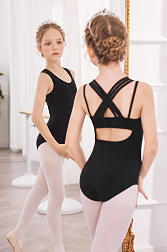 Arshiner Girls Ballet Leotards Dance Gymnastic Outfits Crisscross Straps Sleeveless Tank Dancewear4