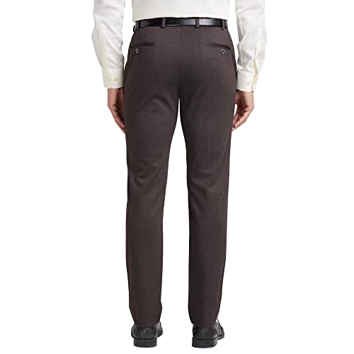 Image of Park Avenue Men's Terry Rayon Blend Print Pattern Active Fit Flat Front Formal Trouser