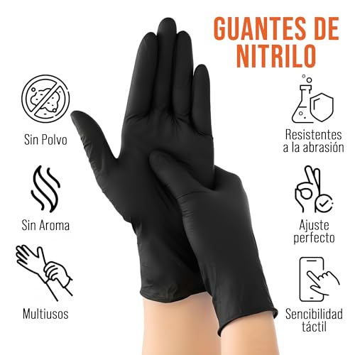 Cajas de guantes de nitrilo negro 13 Imagen adicional