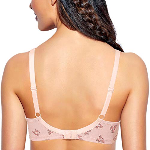 Image of Enamor Printed Encircle Side Shaper Lift Women's Cotton Stretch Everyday Bra - Non Padded, Wirefree, High-Coverage - A074