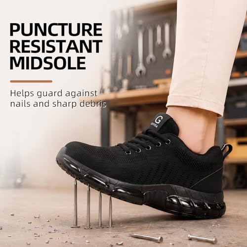 Image of Steel Toe Shoes for Women Safety Work Shoes Wear-Resistant for Warehouse