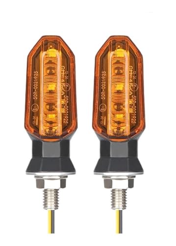 Clignotants LED pour moto ambre 12V avec vis de fixation 8mm de diamètre