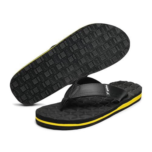 Image of YOHO Grip Nova Slippers for Men with Arch Support, Cloud Cushion Comfort, Lightweight & Anti Skid | Flip Flop for Everyday Use, Footwear for Man /Boys /Gents