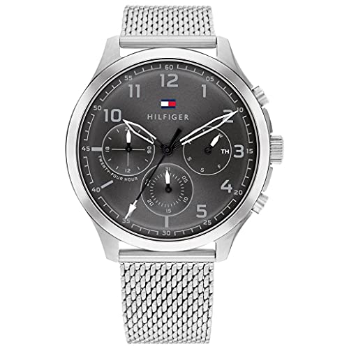 Tommy Hilfiger Orologio Analogico Multifunzione al Quarzo da Uomo con Cinturino in