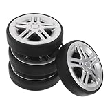 WATIIFUFU Ruedas de Repuesto para Maleta de Equipaje 50x12 Mm Goma Silenciosa Giratoria 360° Accesorio Reparación Maletas Trolley Compatible Uso Viaje