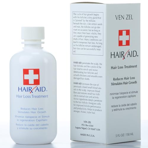 REXSOL Hair Aid Hair Loss Treatment | Stimulates Hair Growth | With pure Vitamin C & E | Yeast Cell Derivatives | Ginseng, Rosemary, Burdock & Ginkgo Biloba Extract. (150 ml / 5 fl oz)