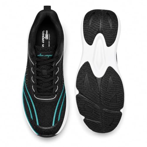 Image of Allen Cooper Men Running Shoes Lightweight Lace-Up Sports Walking Shoes with Cushioned Memory Foam