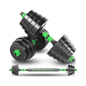 40Kg Dumbbell Set with Barbell, Weights Set Fully Adjustable Dumbbells for Men and Women for Gym and Home Weight Lifting with Weight Plates Bar and Quick Change Collars Dumbbells