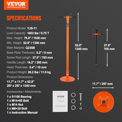 Vevor QCSJJAQZJYX075 Underhoist Support Stand thumb #6