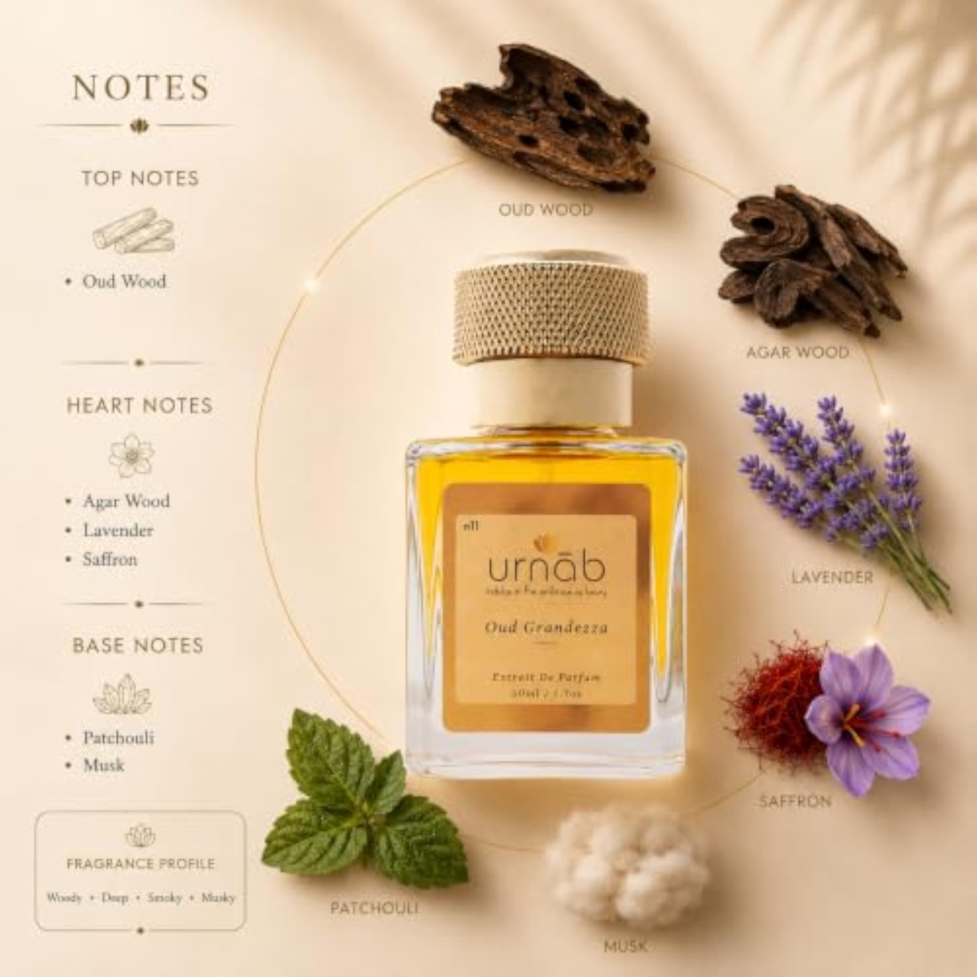 Oud Grandezza (N11) Extrait de Parfum 50ml, Luxurious Gift