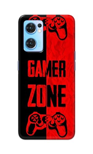 Image of Printed Hard Back Cover Case for Oppo Reno7 5G | Oppo Reno 7 5G Back Cover (Gamer Zone) -1111