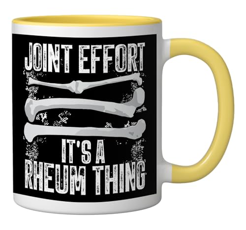 Taza de Cerámica para Reumatólogos 11 oz Amarillo/Blanco miniatura 2