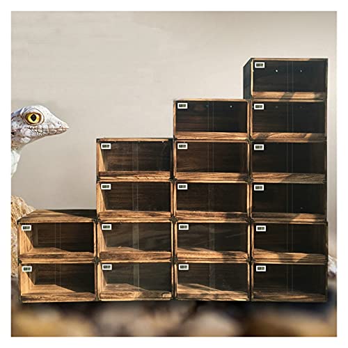 Reptielen Kooi Snake Lizard Anole Huis Twee-weg Deur Kweekdoos Houten Huisdieren Dozen Reptielen Accessoires (Color : AS… - Afbeelding 4
