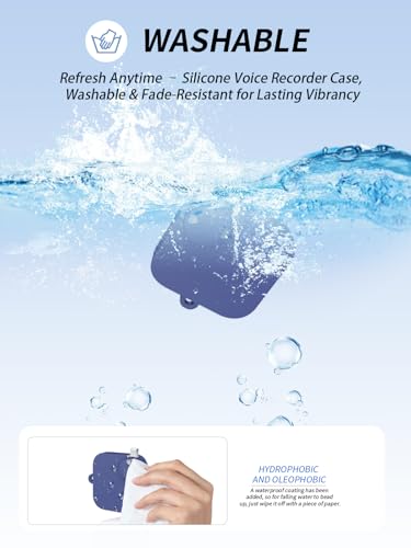 Hülle für Anker Soundcore Work AI Digitales Diktiergerät, yystao weiche Silikon-Schutzhülle, Staubdicht, Stoßfest und Langlebig, Blau