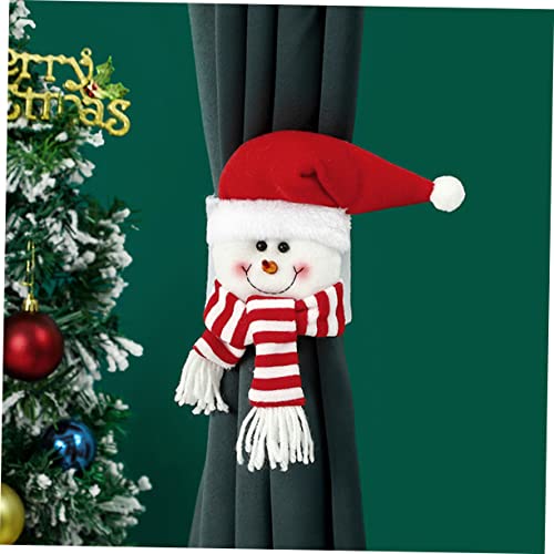 Cortinas navideñas decoradas con abrazaderas de dibujos animados para el hogar 8