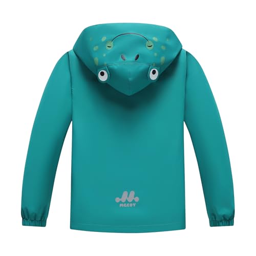 Image of MGEOY Girls Rain Jacket Lightweight Waterproof Hooded Cotton Lined Raincoat Windbreaker for Kids Size 4-12 Years