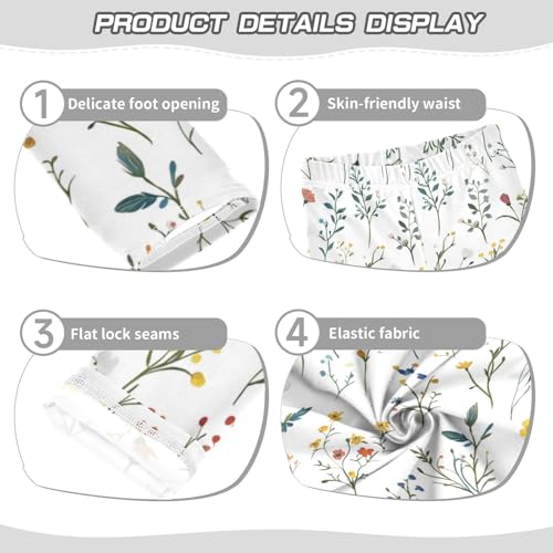 ZZKKO Girls Leggings Bohemian Flowers Toddler Girls Clothes Leggings for Girl Toddler Girl Trousers3