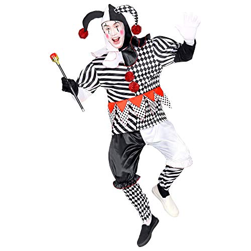 W WIDMANN MILANO Party Fashion - Costume d'arlequin, de clown fou, de bouffon, d'Halloween
