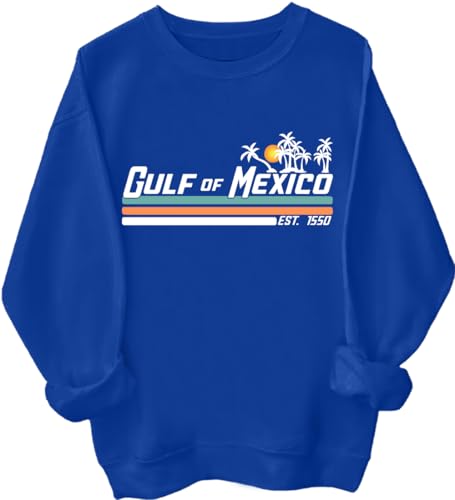 Gulf of Mexico Shirt Gulf of Mexico EST 1550 Sweatshirt Vintage Mexico Forever Pullover Tops