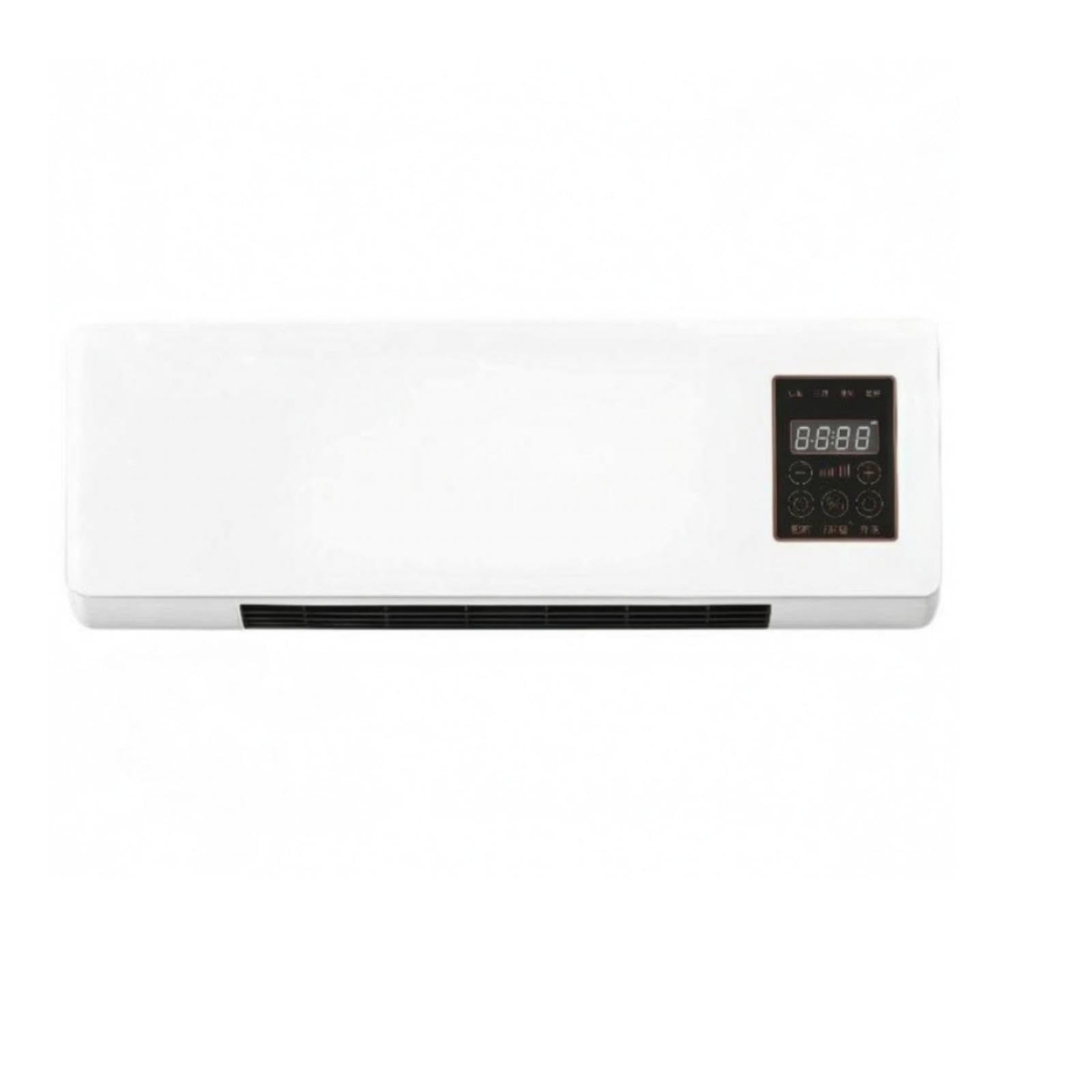 2-in-1 heater and chiller remote control mounted on the wall heater chiller digital display heating and cooling fan for indoor white eu plug