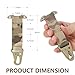 4 Pack Tactical Belt Clip, Tactical Gear Clip T-Mount Clash Hook, Molle Clip Outdoor Tactical Accessories Webbing Belt Molle Belt Clip with Metal Hook for Tactical Backpack Vest Belt (Camouflage)